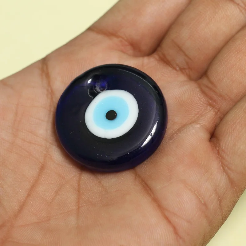 handcrafted filigree ring silver 1.5 Inch Round Shape Evil Eye Pendant