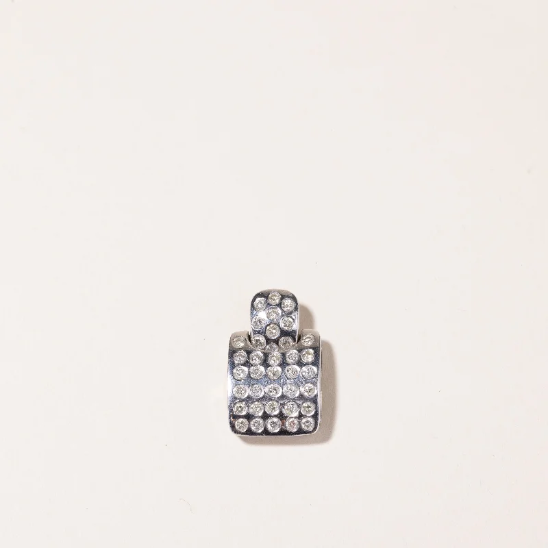 white gold necklace simple 18k White Gold Diamond Pendant | 0.83ctw |