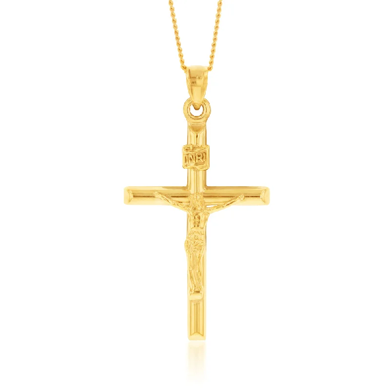 celestial moon and star bracelet 9ct Yellow Gold Silverfilled Crucifix Cross Pendant celestial moon and star bracelet 9ct Yellow Gold Silverfilled Crucifix Cross Pendant