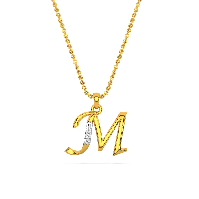 classic gold cuff bracelet Alphabet M  Unisex Pendant