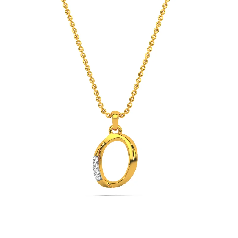 bold chunky cocktail ring Alphabet O  Unisex Pendant