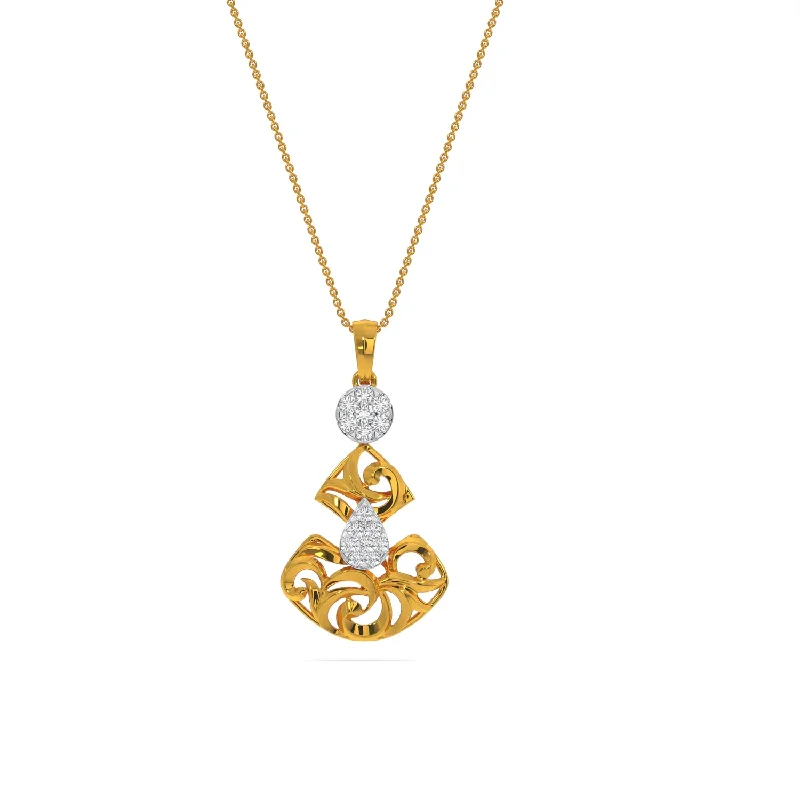 minimalist wedding band set Charlene Pendant