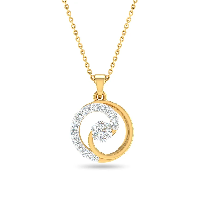 round-cut blue sapphire earrings Cirque Pendant