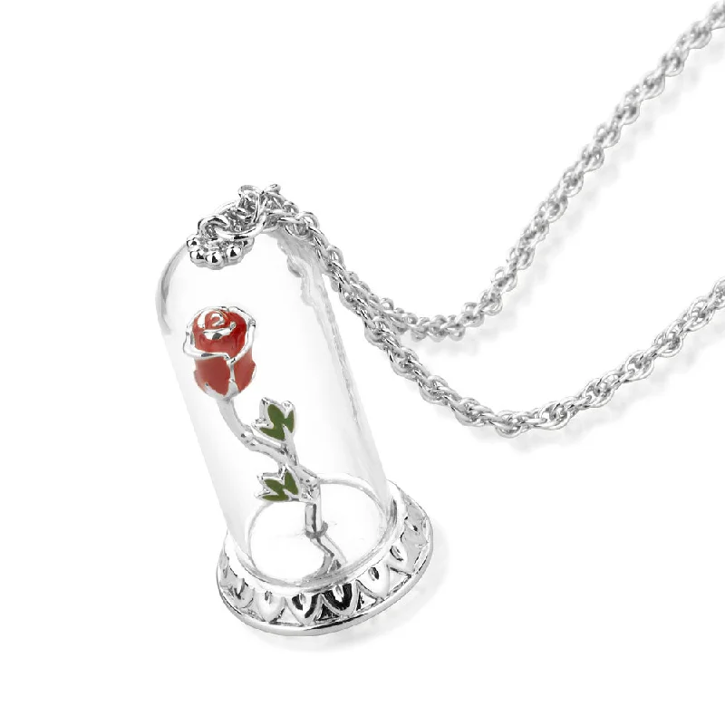 opal and gold earrings DISNEY Beauty and The Beast Enchanted Rose Necklace
