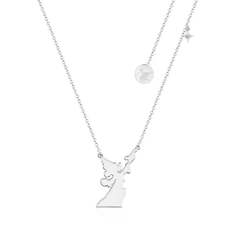 waterproof beach anklet stainless steel Disney Fantasia White Gold Plated Mickey Reach For The Stars Pendant On Chain