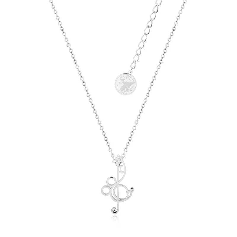 statement gold cuff earrings Disney Fantasia White Gold Plated Treble Clef Pendant on 45+7cm Chain statement gold cuff earrings Disney Fantasia White Gold Plated Treble Clef Pendant on 45+7cm Chain