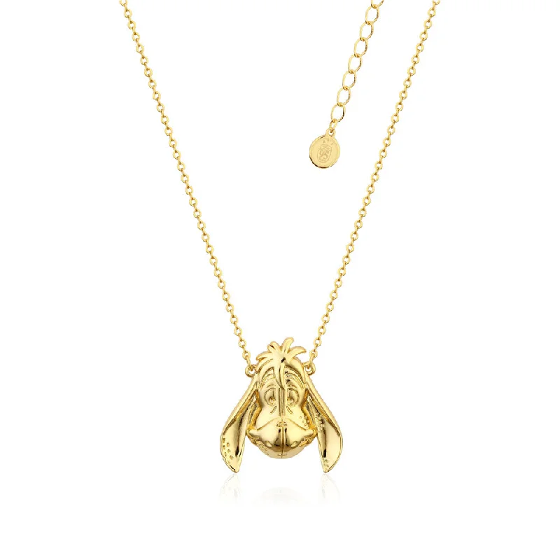 genuine amber pendant necklace Disney Gold Plated Winnie The Pooh Eeyore Pendant on 45+7cm Chain