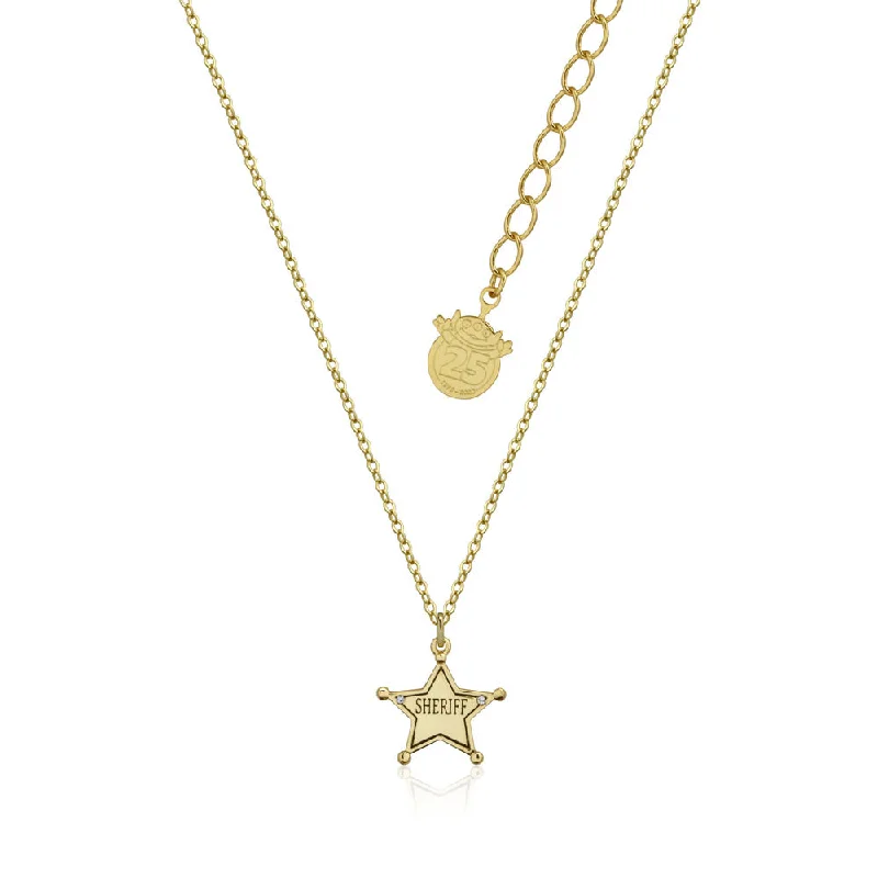 handmade raw stone engagement ring Disney Pixar Toy Story Gold Plated Sheriff Woody Pendant On Chain
