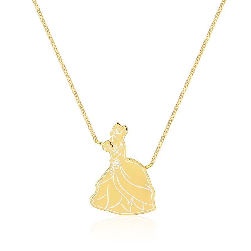 chunky silver hoop earrings Disney Princess And The Frog Gold Plated Tiana Pendant on 40cm Chain