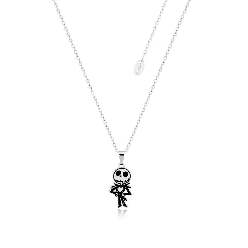 layered pearl choker necklace Disney Stainless Steel Jack Skellington Pendant On Chain layered pearl choker necklace Disney Stainless Steel Jack Skellington Pendant On Chain