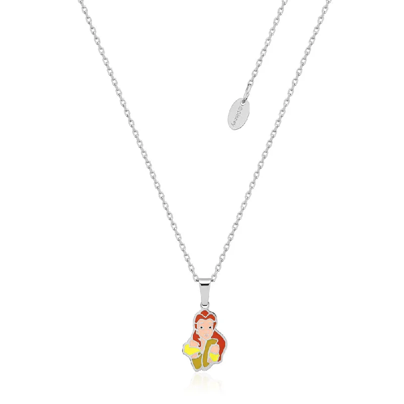 celestial sun and moon earrings Disney Stainly Steel Beauty And The Beast Princess Belle Pendant On 40+7cm Chain