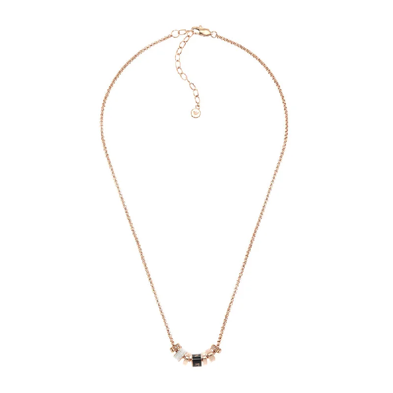 black diamond eternity band Emporio Armani Rose Gold Plated Stainless Steel Black Lacquer Components Pendant With Chain black diamond eternity band Emporio Armani Rose Gold Plated Stainless Steel Black Lacquer Components Pendant With Chain