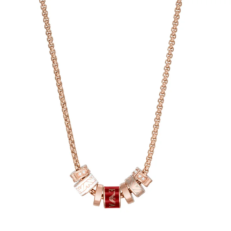 celestial galaxy planet earrings Emporio Armani Rose Gold Plated Stainless Steel Red Lacquer Components Pendant With Chain celestial galaxy planet earrings Emporio Armani Rose Gold Plated Stainless Steel Red Lacquer Components Pendant With Chain