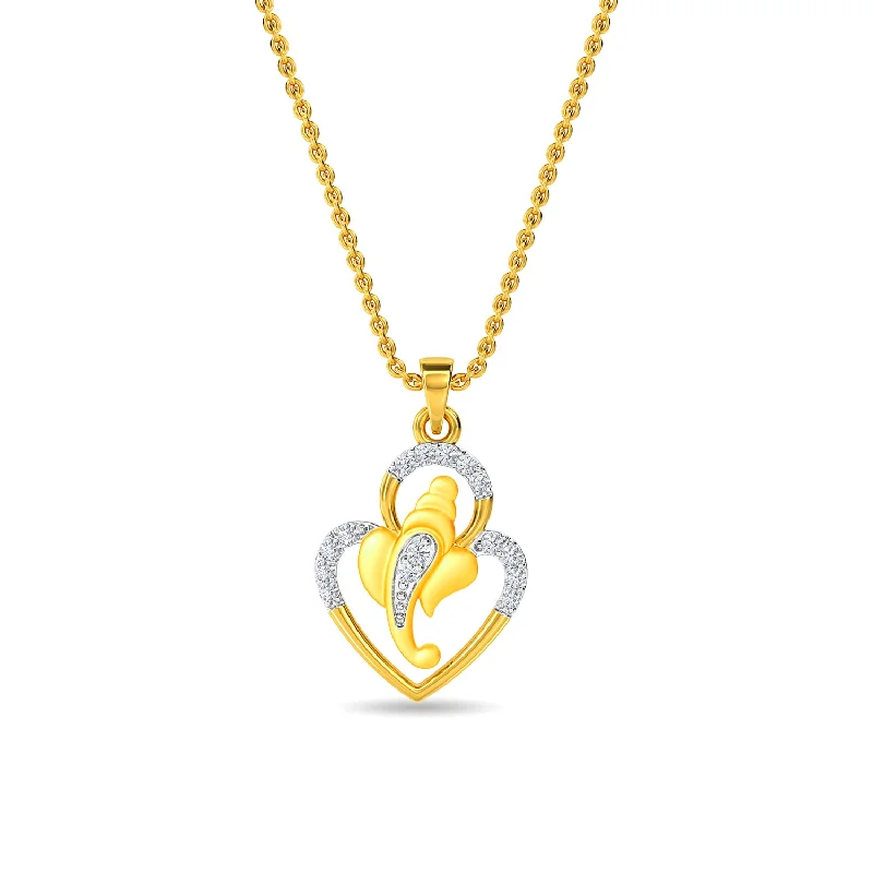 classic wedding set with diamonds Vighnesh Pendant