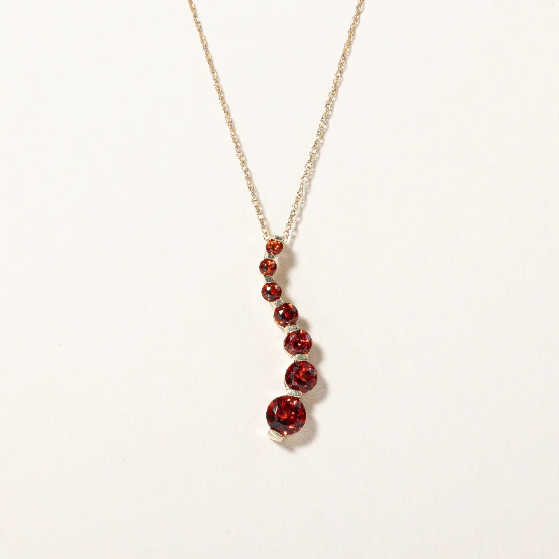 handmade macrame bracelet for men Garnet Pendant Necklace | 1.50ctw | 20" |