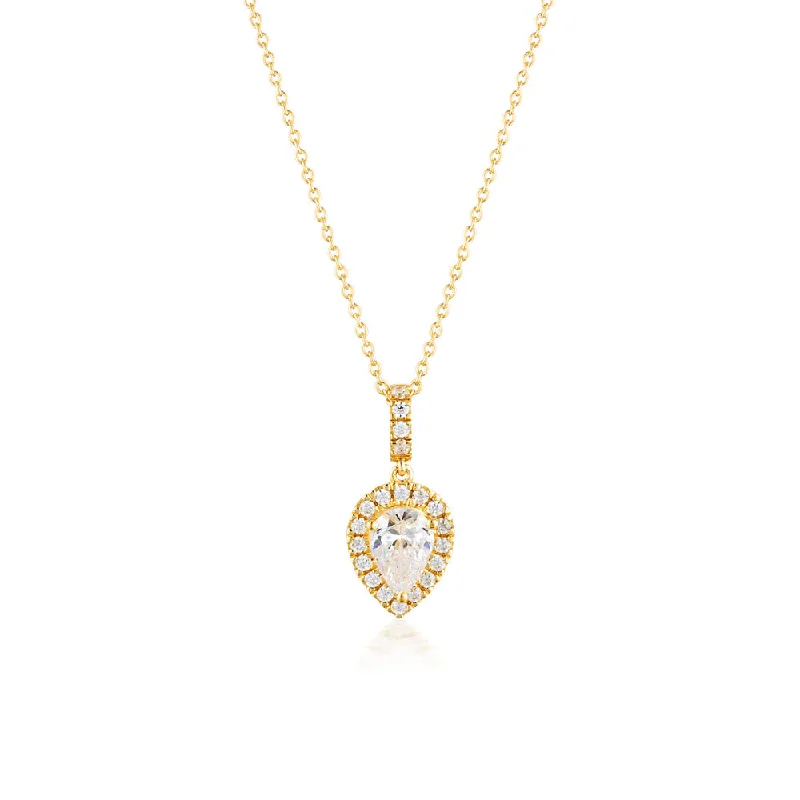 eternity ring for anniversary Georgini Luxe Gold Plated Sterling Silver Zirconia Splendore Pendant On Chain