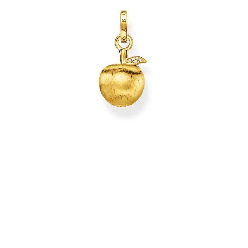 genuine ruby ring women Gold Plated Sterling Silver Thomas Sabo Magic Garden Apple Pendant