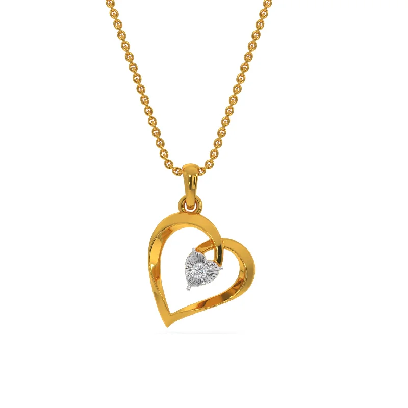 minimal gold ring stack Jesse Pendant