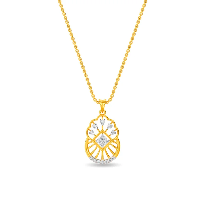 fine silver herringbone necklace Kenton Pendant