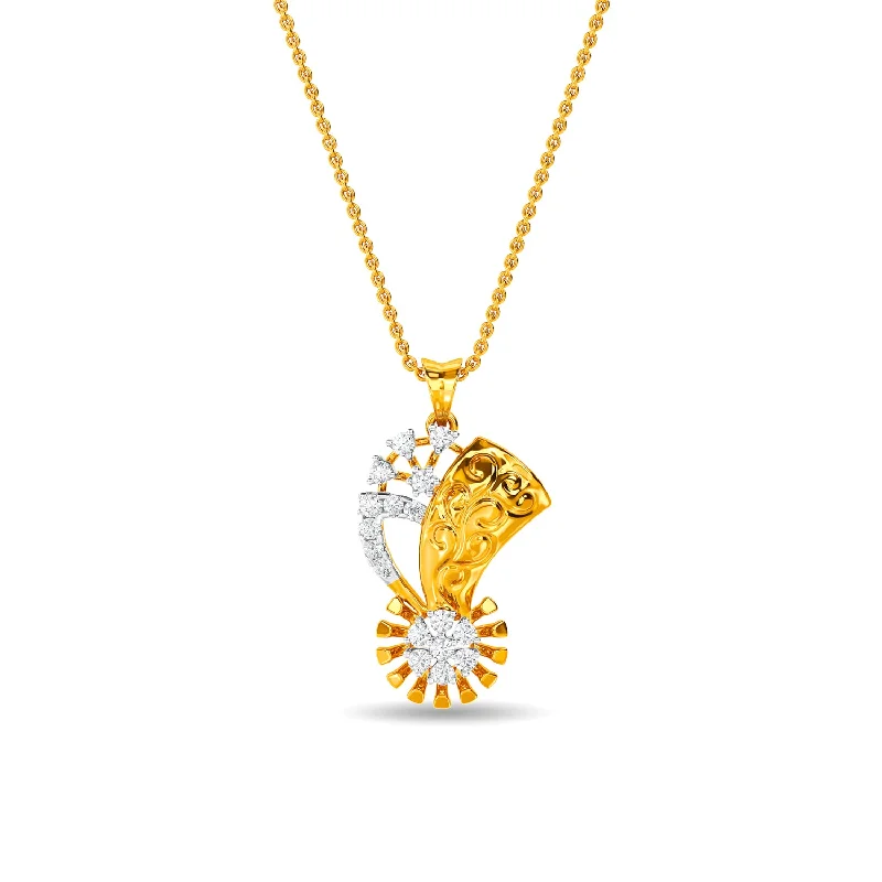 diamond halo engagement ring Leanni Pendant