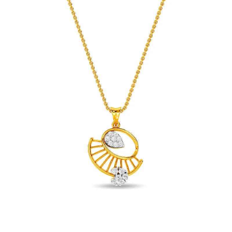 unique crystal bar necklace Lora Pendant