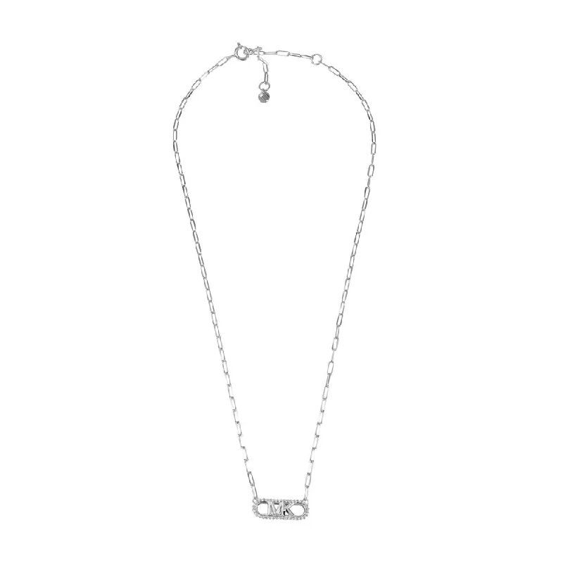 vintage lock and key necklace Michael Kors Sterling Silver Premium Pave Empire Link Pendant With Chain vintage lock and key necklace Michael Kors Sterling Silver Premium Pave Empire Link Pendant With Chain