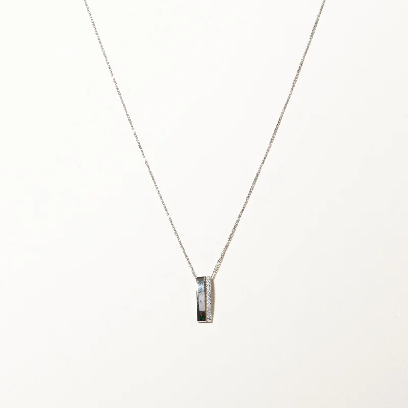 tiny star constellation bracelet Pave Diamond Bar Pendant Necklace | 0.13ctw | 18"| tiny star constellation bracelet Pave Diamond Bar Pendant Necklace | 0.13ctw | 18"|