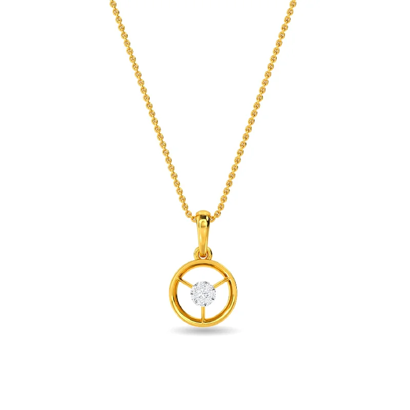 vintage rose gold engagement ring Round Pendant