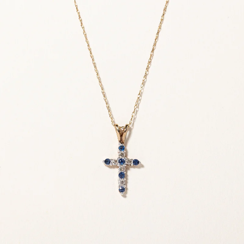 unique silver branch ring Sapphire & Diamond Cross Pendant Necklace | 0.10ctw, 0.075ctw | 16" | unique silver branch ring Sapphire & Diamond Cross Pendant Necklace | 0.10ctw, 0.075ctw | 16" |