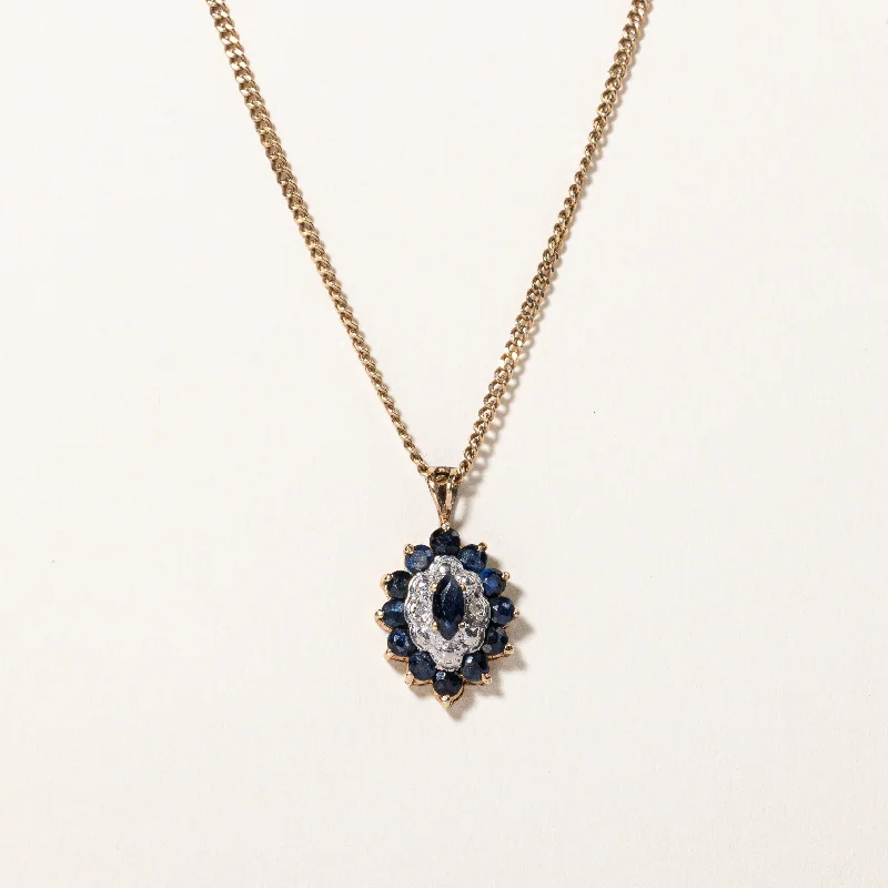 diamond halo pendant necklace Sapphire & Diamond Pendant Necklace | 0.40ctw 0.01ctw | 17" | diamond halo pendant necklace Sapphire & Diamond Pendant Necklace | 0.40ctw 0.01ctw | 17" |