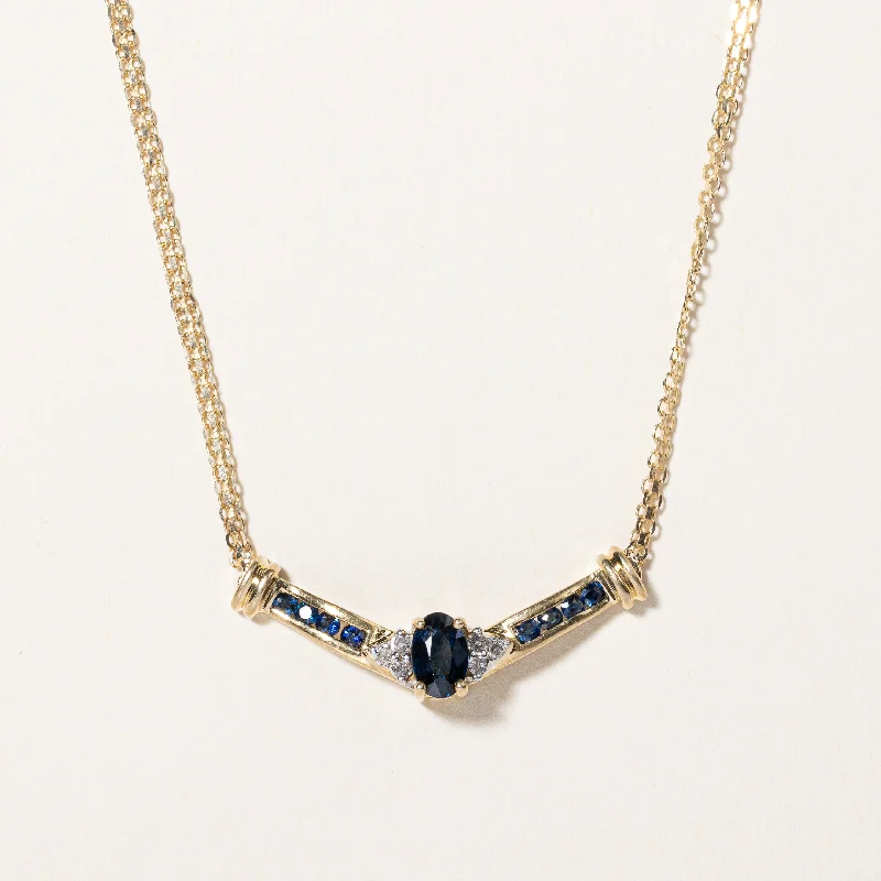 minimalist gemstone stud earrings Sapphire & Diamond Pendant Necklace | 0.40ctw, 0.05ctw | 17" | minimalist gemstone stud earrings Sapphire & Diamond Pendant Necklace | 0.40ctw, 0.05ctw | 17" |