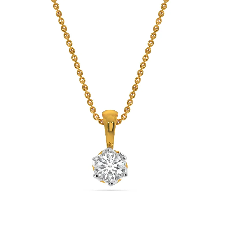 personalized initial ring stackable Selena Solitaire Pendant