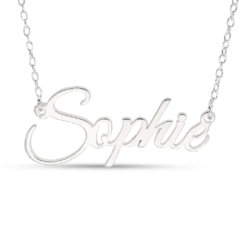 silver lotus flower earrings Signature Sterling Silver Personalised Name Necklace Pendant On 16inches Chain silver lotus flower earrings Signature Sterling Silver Personalised Name Necklace Pendant On 16inches Chain