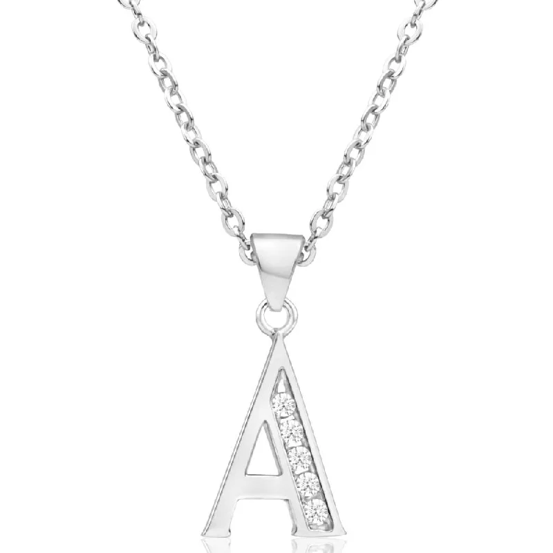 celestial sunburst ring gold Sterling Silver Cubic Zirconia Initial "A" Pendant
