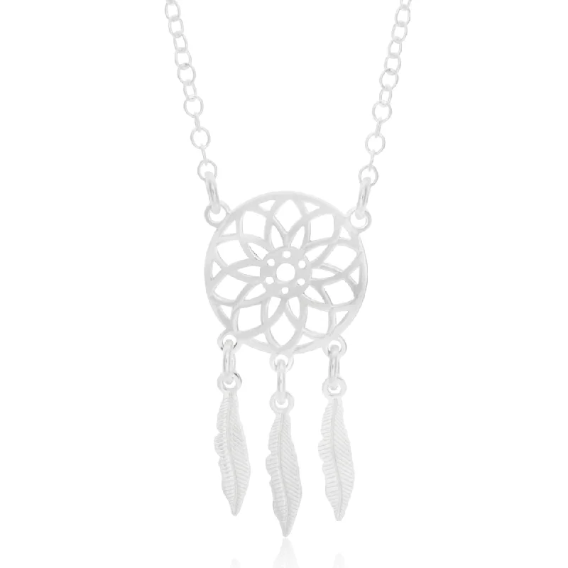 classic diamond hoop earrings Sterling Silver Fancy Dreamcatcher Pendant With 45cm Chain classic diamond hoop earrings Sterling Silver Fancy Dreamcatcher Pendant With 45cm Chain