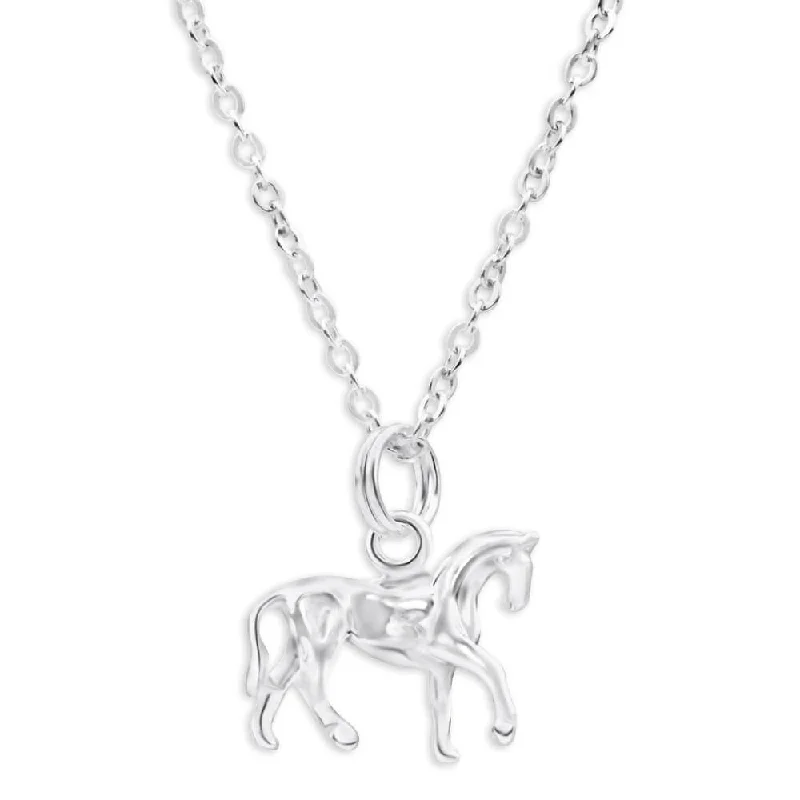 gold medallion pendant necklace Sterling Silver Prancing Horse Pendant