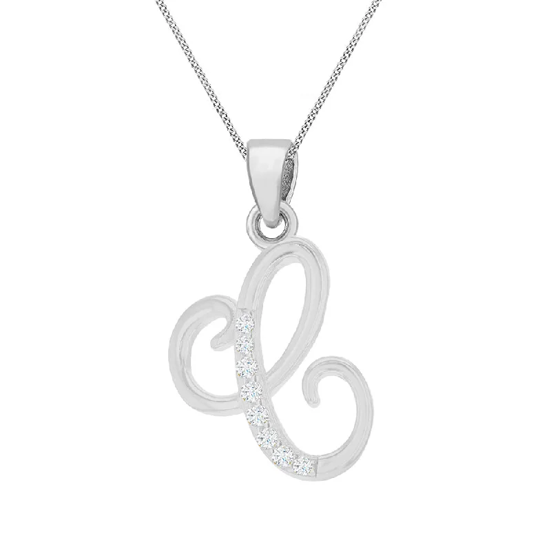 men’s engraved cuff bracelet Sterling Silver Rhodium Plated Cubic Zirconia Script "C" Initial Pendant men’s engraved cuff bracelet Sterling Silver Rhodium Plated Cubic Zirconia Script "C" Initial Pendant