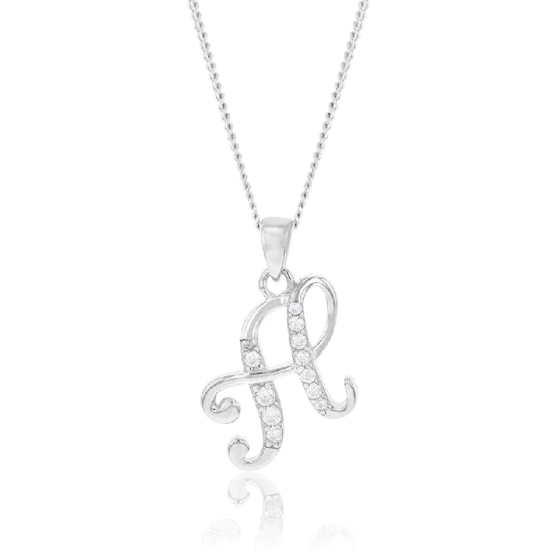 sterling silver arrow ring Sterling Silver Rhodium Plated Cubic Zirconia Script "H " Initial Pendant sterling silver arrow ring Sterling Silver Rhodium Plated Cubic Zirconia Script "H " Initial Pendant