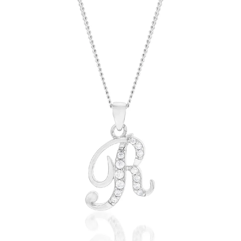amethyst gemstone engagement ring Sterling Silver Rhodium Plated Cubic Zirconia Script "R " Initial Pendant amethyst gemstone engagement ring Sterling Silver Rhodium Plated Cubic Zirconia Script "R " Initial Pendant