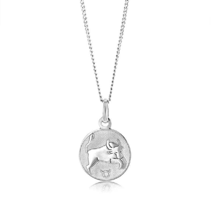 celestial sun and moon pendant Sterling Silver Rhodium Plated Round Zodiac Tarus Pendant celestial sun and moon pendant Sterling Silver Rhodium Plated Round Zodiac Tarus Pendant