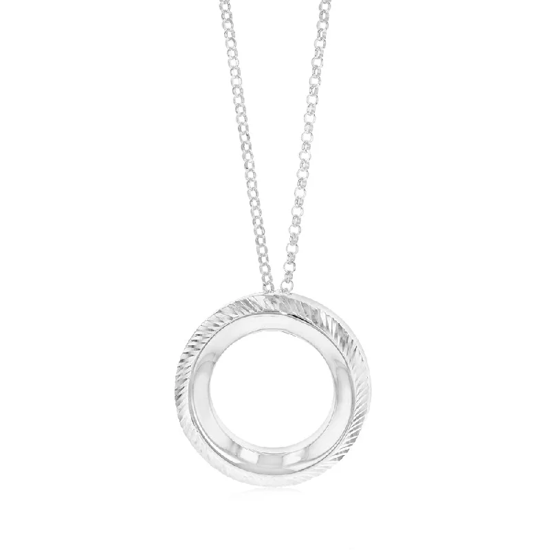 bohemian anklet with shells Sterling Silver Textured Circle Of Life Pendant On Chain bohemian anklet with shells Sterling Silver Textured Circle Of Life Pendant On Chain