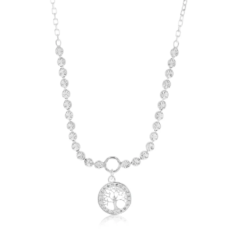 freshwater pearl drop earrings Sterling Silver Tree Of Life Pendant On 45cm Chain