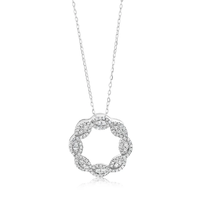 silver Celtic knot necklace Sterling Silver Zirconia Circle Of Life Pendant On Chain