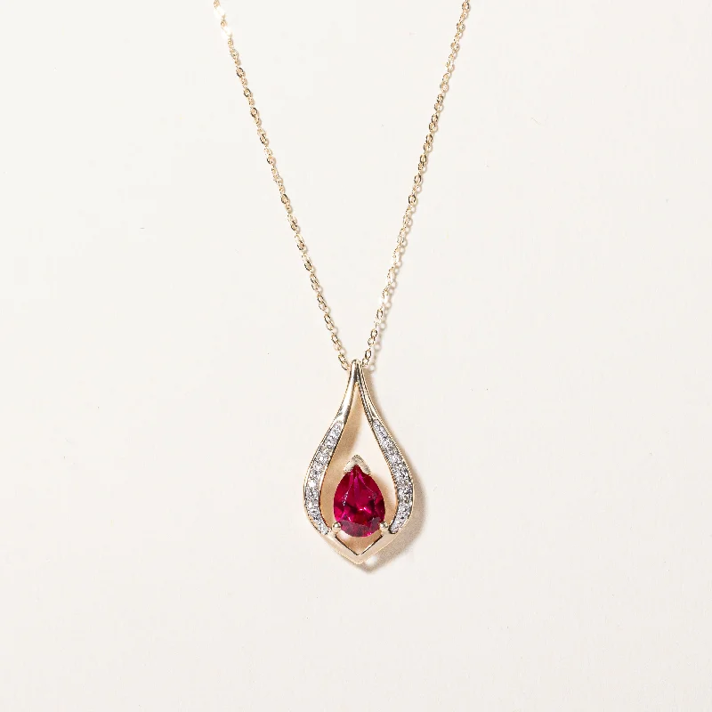 bold gothic skull necklace Synthetic Ruby & Natural Diamond Pendant Necklace | 0.70ct, 0.04ctw | 18" | bold gothic skull necklace Synthetic Ruby & Natural Diamond Pendant Necklace | 0.70ct, 0.04ctw | 18" |