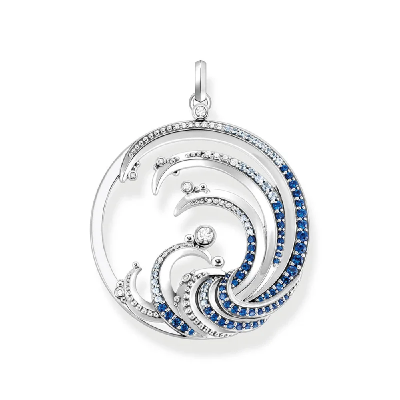 bold statement ring chunky Thomas Sabo Blue Cubic Zirconia Pendant