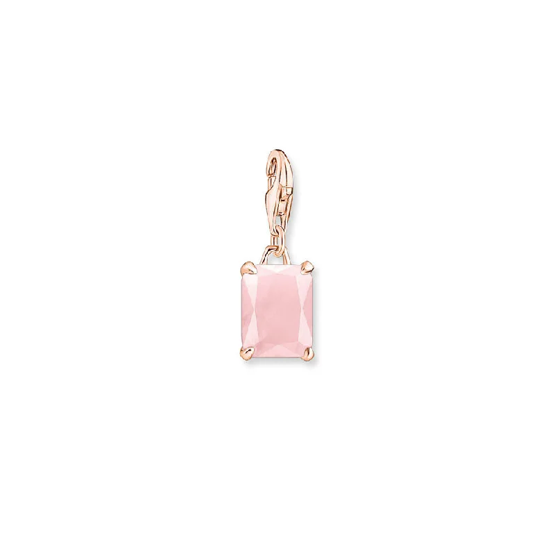 gold-plated chain necklace with charms Thomas Sabo Gold Plated Sterling Silver Rose Quartz Jewel Small Pendant gold-plated chain necklace with charms Thomas Sabo Gold Plated Sterling Silver Rose Quartz Jewel Small Pendant