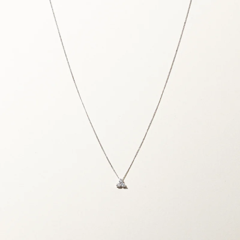 minimalist disc pendant necklace Three Stone Diamond Pendant Necklace | 0.12ctw | 18"| minimalist disc pendant necklace Three Stone Diamond Pendant Necklace | 0.12ctw | 18"|