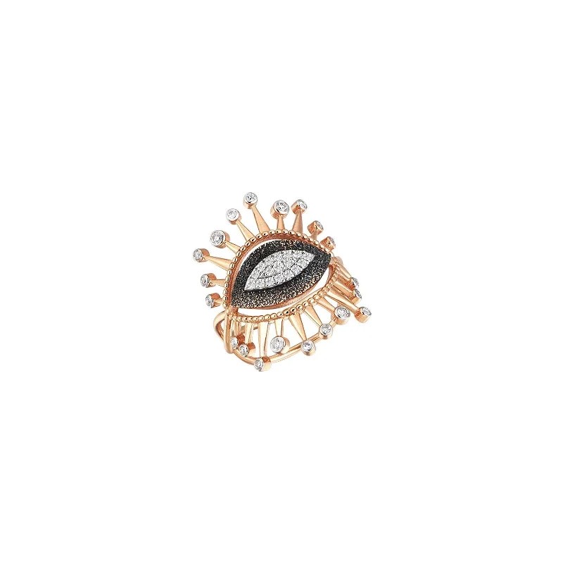 sterling silver herringbone chain 10th Eye Eternal Vision Pinky Ring