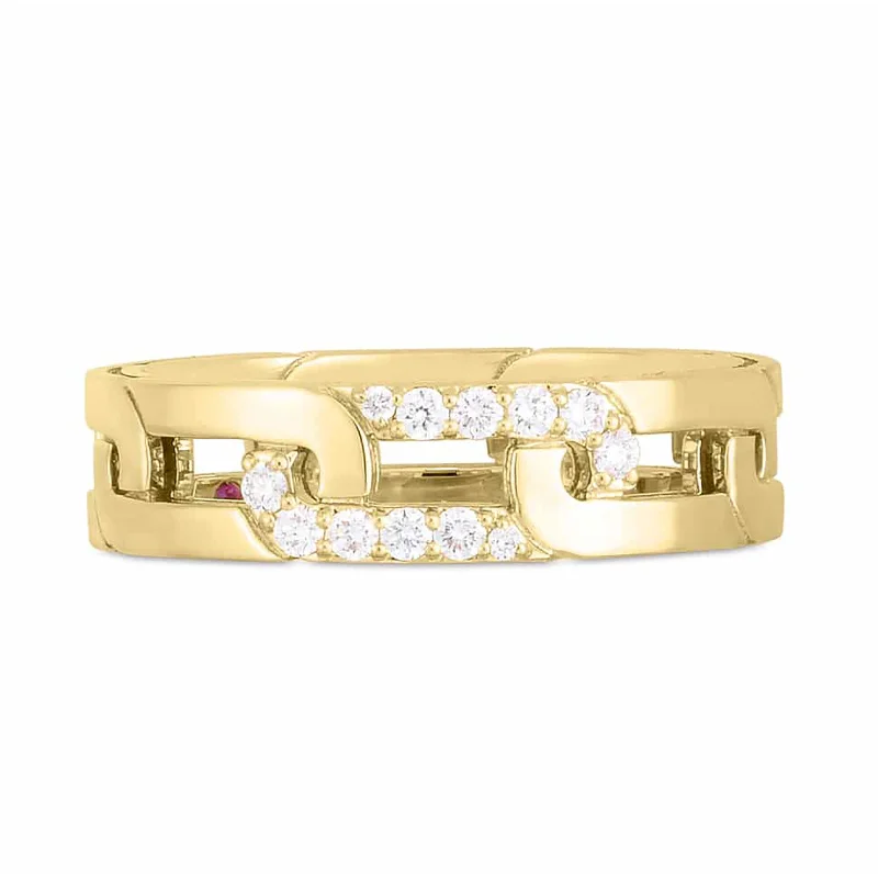 stackable gold bangle set 18k Yellow Gold Navarra Diamond .12cttw Ring - 5mm