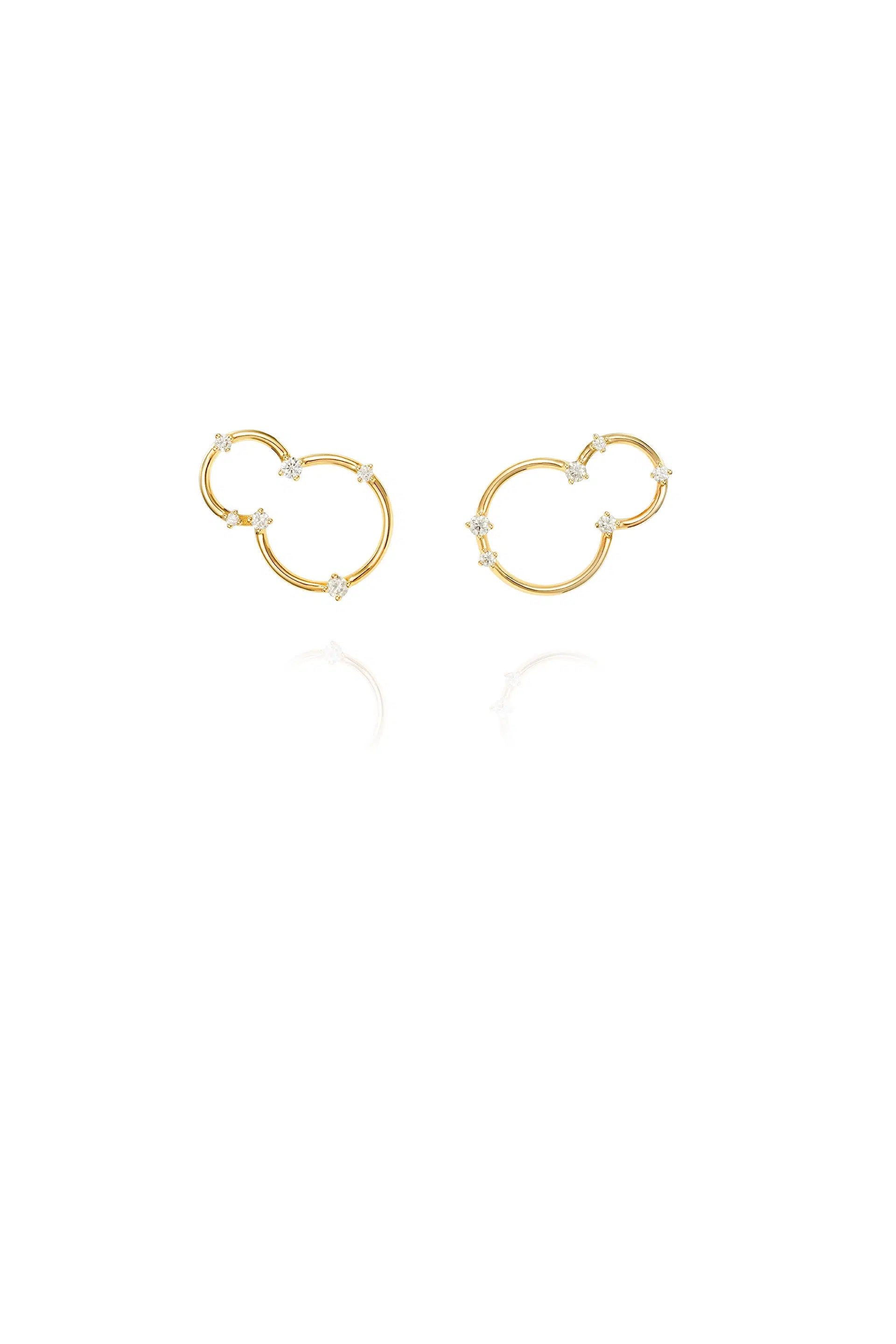 art deco diamond bracelet Acrobat Lobe Small Earrings
